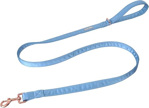 Lionet Paws Silk Dog Collar and Leash Set, Adjustable Comfortable White Dog Collar with Metal Buckle for Small Medium Large Dog Boy Girl Gift, Neck 8-12 Inches in Saudi Arabia