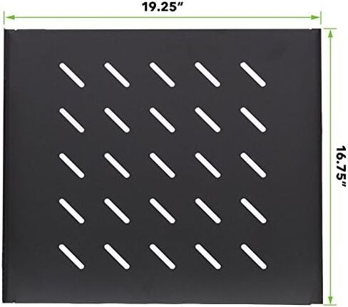 NavePoint 1U Rack Shelf for Server Rack Network Cabinets – Cabinet Rack Mount Shelf 270mm (10") Deep, White, Pre-Assembled – Compatible with 19 Inch Standard Equipment in Saudi Arabia