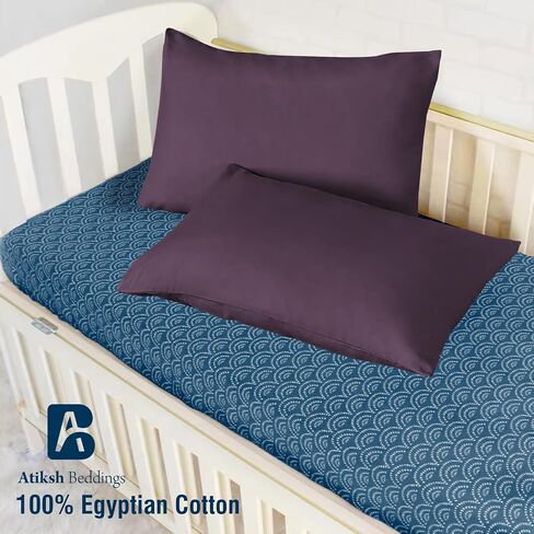 Pack of 2 Toddler Travel 13x18 Pillow Cases 100% Soft Egyptian Cotton, 500 Thread Count with Zipper Closure for Small Travel Pillowcase 13x18 inch, Plum in Saudi Arabia