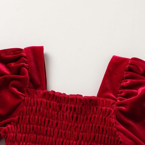 Happy Town Toddler Girl Long Sleeve Velvet Tutu Holiday Dress Fall Winter Clothes Christmas Thanksgiving Day Outfits in Kuwait