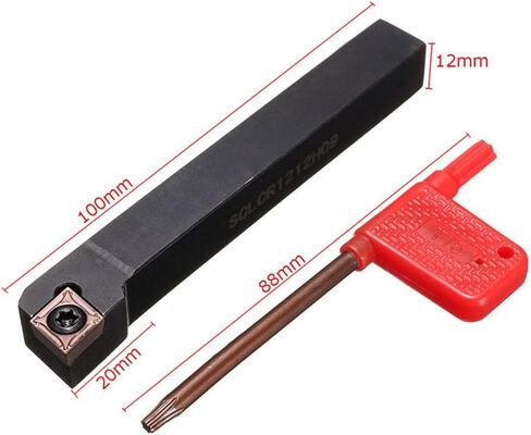 Lathe Threading Turning Tool SCLCR1212H09 Holder with 10pcs CCMT09T304 Carbide Threading Turning Insert High Wear Resistance Lathe Tool Accessories Kit for Semi-Finishing Rough Machining in Saudi Arabia