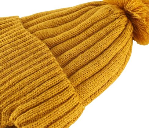 Connectyle Toddler Boys Beanie Hat with Ear Flaps Fleece Lined Winter Hat Kids Pompom Beanies Knit Watch Cap in Kuwait