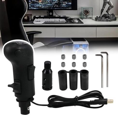 RULLINE Truck Simulator Shifter - Compatible with Logitech G29/G27/G25/G920, Thrustmaster TH8A, Fanatec SQ - Gearshift Knob for ATS & ETS2 Games - PC Sim Racing Shifter in Saudi Arabia