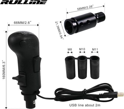 RULLINE Truck Simulator Shifter - Compatible with Logitech G29/G27/G25/G920, Thrustmaster TH8A, Fanatec SQ - Gearshift Knob for ATS & ETS2 Games - PC Sim Racing Shifter in Saudi Arabia