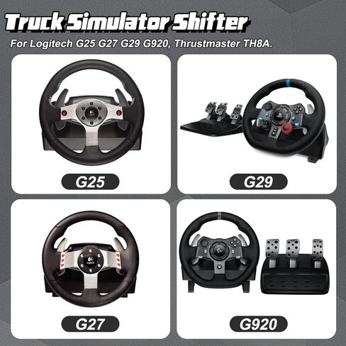 RULLINE Truck Simulator Shifter - Compatible with Logitech G29/G27/G25/G920, Thrustmaster TH8A, Fanatec SQ - Gearshift Knob for ATS & ETS2 Games - PC Sim Racing Shifter in Saudi Arabia