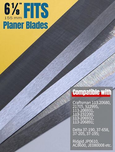 سكاكين وصل مقاس 6-1/8 بوصة متوافقة مع Craftsman 113.20680، 21705، 922995، Ridgid JP0610، Delta 37-190 37-195، مجموعة استبدال شفرات التوصيل HSS، 6 قطع in Kuwait