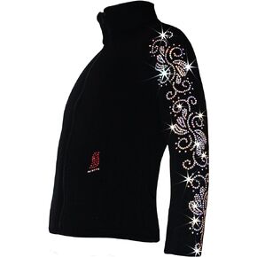 Polartec Figure Skating Jacket with Crystals Swirls Design