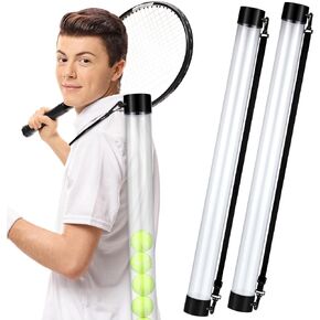 2 Pcs Tennis Ball Pick up Tube with Shoulder Strap Lightweight Ball Collector Tennis Ball Holder 15 Tennis Ball Picker Tennis Ball Grabber Tennis Ball Retriever Tube Carrier