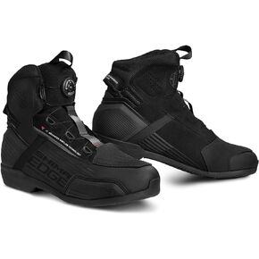 SHIMA EDGE WP, Waterproof Motorcycle Shoes for Men - Breathable, Reinforced Street Riding Shoes with ATOP Closure System, Ankle Support, Anti-Slip Sole, Gear Pad