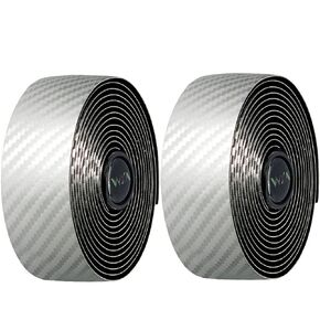 VXM Bicycle Handlebar Tape, Carbon Fiber PU&EVA Road Bike Bar Tape Non-Slip Cycling Handle Wraps for Mountain Bike 2 Rolls per Set (Black)