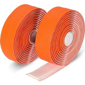 Domain Cycling Bike Handlebar Tape - Waterproof and Extra Long (94" x 1.2") with End Plugs for Road Bike Handles - Polyurethane Gel Road Bikes and Cycling