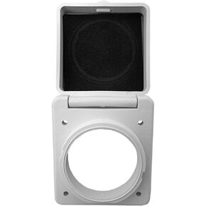 Conntek 3050SQWT-CAP RV/Marine 30/50-Amp Inlet White Cap and Bezel