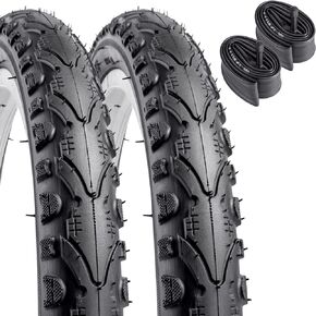 إطارات دراجة الطريق YunSCM مقاس 16 بوصة مقاس 16X1.75/47-305 وأنابيب دراجة مقاس 16 بوصة صمام شريدر وشريطين حافة متوافق مع إطارات وأنابيب الدراجة مقاس 16 × 1.75 (YW043)