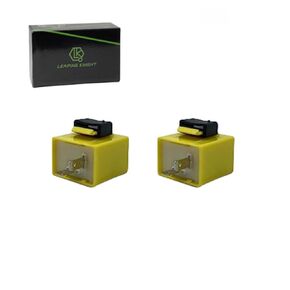LK 2Pcs 2-Pin Speed Flasher Relay for DC 12V Adjustable Electronic Relay Motorcycle LED Turn Signal Hyper Indicator Flasher Relay
