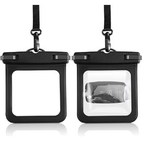 Xuniea 2 Pack Waterproof Car Key Fob Case Floating Keys Holder Pouch Holder Waterproof Small Waterproof Pouch for ID Badge Credit Card License Water Sports, Clear