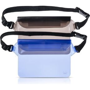 Mr. Pen- Waterproof Pouch with Adjustable Waist Strap, 2 Pack, Black and Blue, Phone Water Protector Pouch, Dry Bags Waterproof, Waterproof Purse, Waterproof Bag, Waterproof Waist Bags