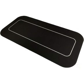 Yuanhe 70" x 35" Portable Rectangle Sure Stick Rubber Foam Poker Table Top Layout Poker Mat (Black)