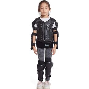 Reomoto Kids Dirt Bike Gear,Child Youth Vest Ridng Garding set for Motorbike Cycling Skiing MTB with Knee Elbow Pads