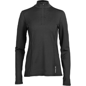 Hot Chillys Women's Micro-Elite Chamois Solid Zip-T Midweight Body Fit Base Layer