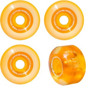 Spitfire Skateboard Wheels 54mm Sapphire 90A Orange Soft and Fast with F4 Core