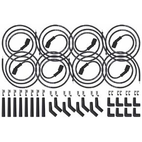 ICT Billet 5ft Universal Spark Plug Wire Set - LS LT Remote Coil Spiral Core Straight 90 135 Boots Compatible with LS1 LM7 LQ4 LS6 LQ9 LM4 LS2 LS3 LY6 LC9 LH8 LMG L99 551083