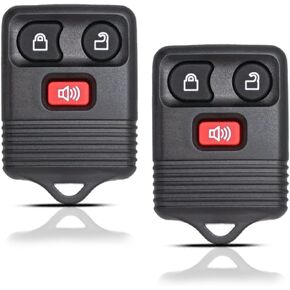 2 Key Fob Remote Replacement Fits for 1998-2016 F150 F250 F350 Ranger Escape Explorer Focus E150 Expedition, Mazda, Mercury, Lincoln MKZ MKX CWTWB1U345 CWTWB1U33 Keyless Entry Remote Control 3 Button