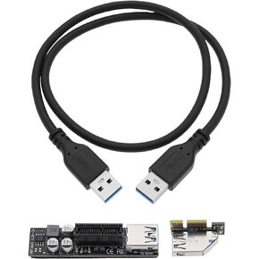 Interface Extension Cable, Extension Cord PC Case Extend PCIe X1 Slot for PCIe WiFi Card M.2 PCIe X1 Card Firewire Card 12V Copper Wire