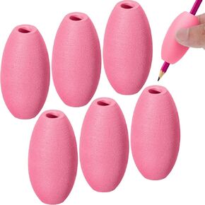 Zonon Writing Aid Trainer for Kids Adults Foam Egg Grips Pen Cushioned Holders Writing Aid Trainer for Handwriting Drawing Preschool Supplies Right or Left Hand Use, 6 Pieces(Black)