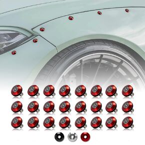 Rolling Gears Aluminum 32-Pieces M6 Anode Gasket Washer Kit for Widebody Hardware, Fender Flares, Bumper Bolt, Engine Bay Dress Up, Mud Flaps Installation (Silver)
