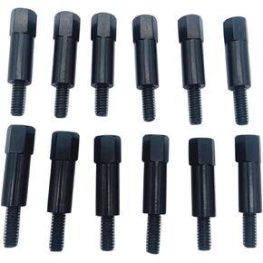 Chrome plating Black 12 pcs/set Valve Cover Bolt Set Fits for Small Block Ford 260 289 302 351w Sbf Stud Kit black Colour