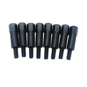 Chrome Plating Black 8 pcs/Set Valve Cover Bolt Set Fits for Chevy 283 305 327 350 383 400 Engines Sbc Stud Kit Black Colour 6mm Thread Diameter