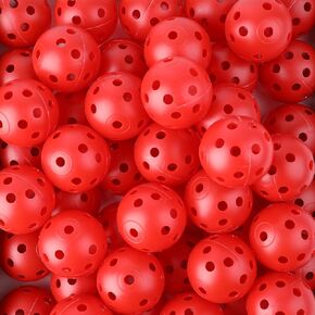 مجموعة من 150 كرة جولف من Faswin - كرات تدريب جولف بلاستيكية مجوفة مقاس 40 مم، كرات جولف حمراء لتدفق الهواء لممارسة التأرجح، نطاق القيادة للاستخدام المنزلي في الأماكن المغلقة in Kuwait