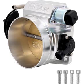 Tektall 92mm Aluminum Throttle Body with Throttle Position Sensors TPS IAC Compatible with LSX LS LS1 LS2 LS7