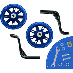 Bicycle Training Wheels - Metal, PVP, PP Training Wheels for Bike w/Bolts, Nuts, & More - Light Up Training Wheels for Kids Bike w/ 14"-16" Wheel Size - Kids Bike Accessories w/Extra Support Bracket