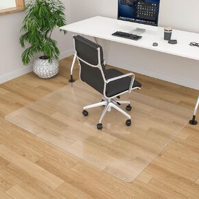 Large Office Chair Mat for Hardwood Floor - 46" x 72" Clear Floor Protector Mat for Rolling Chair on Hardwood, Easy Glide Desk Chair Mat for Home & Office