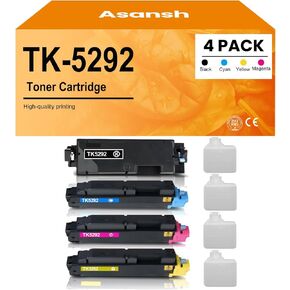 خرطوشة حبر معاد تصنيعها من ASANSH TK-5292 TK5292 TK-5292K TK-5292C TK-5292M TK-5292Y تستخدم لطابعة Kyocera ECOSYS P7240cdn (4 عبوات) in Kuwait
