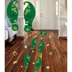 ملصقات عيد القديس باتريك زينة آثار أقدام الجني شارات أرضية نبات النفل عملة ذهبية للأطفال مستلزمات الحفلات الفصول الدراسية المنزل in Kuwait