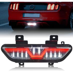 KEWISAUTO ضوء احتياطي لفورد موستانج، LED أنبوب أحمر ثالث ضوء الفرامل مركز وقوف السيارات ضوء الجري الخلفي عكس مصباح احتياطي لفورد موستانج 2018-2021 الملحقات (1PCS)