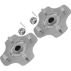Caltric 2 Rear Axle Wheel Hub with Nut Compatible with Honda Rancher 420 4X4 TRX420FE TRX420FM TRX420TE TRX420TM TRX420FP 2007-2013 / Recon 250 2x4 TRX250 TRXTE TRX250TM TRX250TE1 TRX420TM1 197-2023