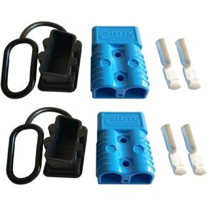 175A Battery Connector AWG 1/0 Quick Connect Battery Modular Power Connectors Quick Disconnect (Blue)