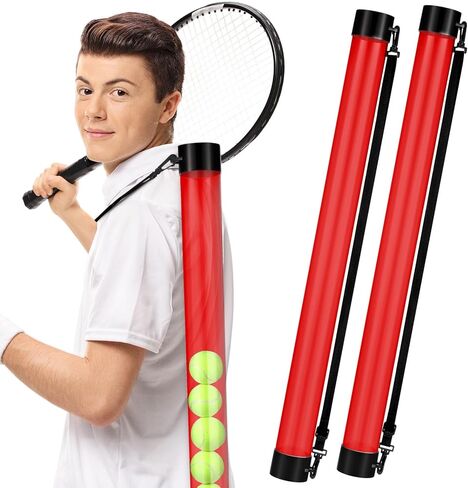 2 Pcs Tennis Ball Pick up Tube with Shoulder Strap Lightweight Ball Collector Tennis Ball Holder 15 Tennis Ball Picker Tennis Ball Grabber Tennis Ball Retriever Tube Carrier in Kuwait