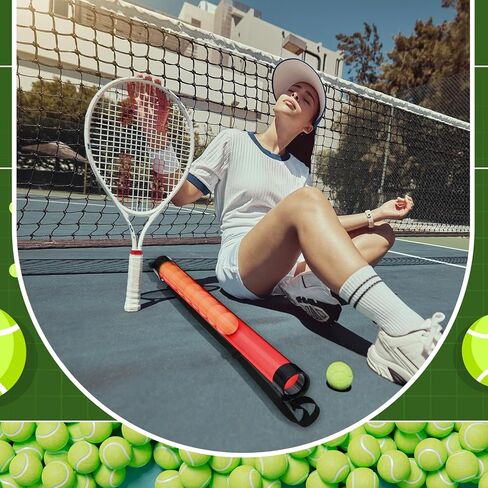 2 Pcs Tennis Ball Pick up Tube with Shoulder Strap Lightweight Ball Collector Tennis Ball Holder 15 Tennis Ball Picker Tennis Ball Grabber Tennis Ball Retriever Tube Carrier in Kuwait