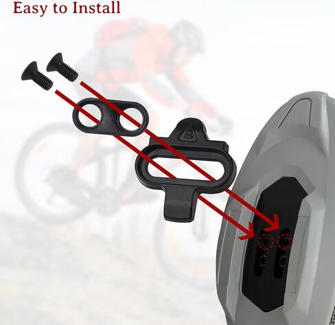 Bike Cleats Compatible with Shimano SPD, Pedal Cleats for Spinning, Indoor Cycling, and Mountain Biking (Black, 1 Pair) in Saudi Arabia
