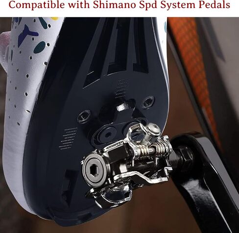Bike Cleats Compatible with Shimano SPD, Pedal Cleats for Spinning, Indoor Cycling, and Mountain Biking (Black, 1 Pair) in Saudi Arabia