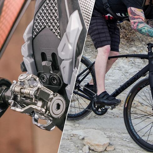 Bike Cleats Compatible with Shimano SPD, Pedal Cleats for Spinning, Indoor Cycling, and Mountain Biking (Black, 1 Pair) in Saudi Arabia