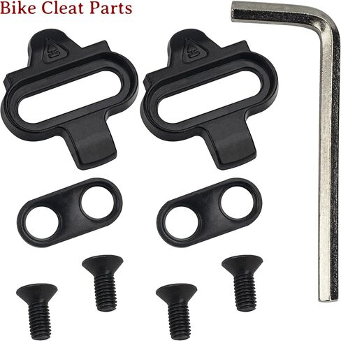 Bike Cleats Compatible with Shimano SPD, Pedal Cleats for Spinning, Indoor Cycling, and Mountain Biking (Black, 1 Pair) in Saudi Arabia