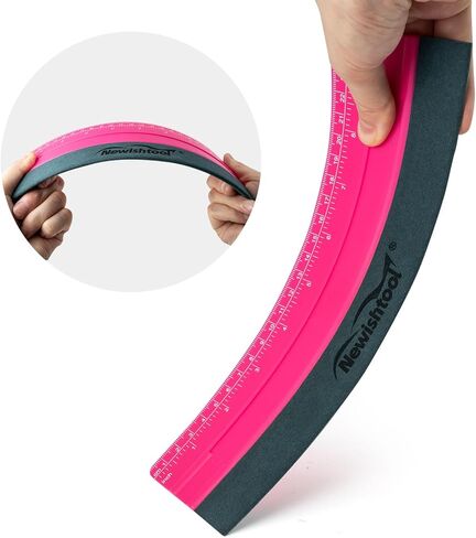 NEWISHTOOL الفينيل التفاف ممسحة للفينيل، كبيرة الحجم خلفية ممسحة تنعيم، 3 حزمة 25CM الشارات ممسحة مع حاكم ورأى مايكرو من جلد الغزال حافة لصنع علامة نافذة الرسم تطبيق فيلم تينت in Kuwait