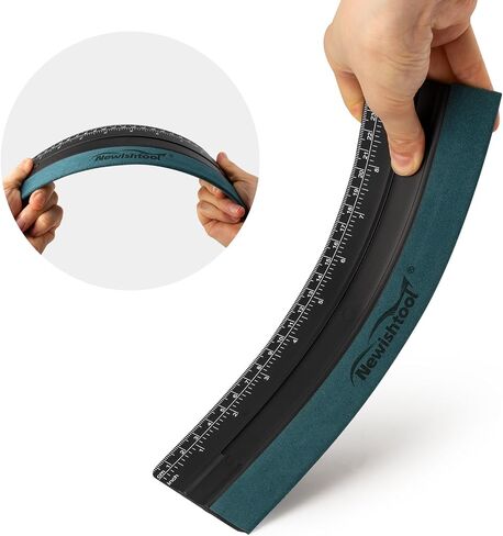 NEWISHTOOL الفينيل التفاف ممسحة للفينيل، كبيرة الحجم خلفية ممسحة تنعيم، 3 حزمة 25CM الشارات ممسحة مع حاكم ورأى مايكرو من جلد الغزال حافة لصنع علامة نافذة الرسم تطبيق فيلم تينت in Kuwait