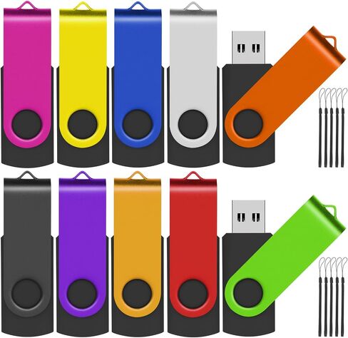 محركات أقراص فلاش EASTBULL السائبة 2 جيجابايت USB الإبهام محرك 100 حزمة USB 2.0 ذاكرة عصا دوارة القلم مع الحبل للتخزين والنسخ الاحتياطي (2 جيجابايت 100 لون) in Kuwait
