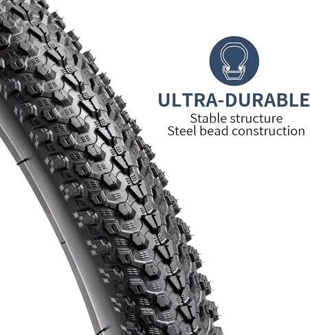 YunSCM 26" Bike Tires 26X2.125/57-559 and 26" Bike Tubes Schrader Valve and 2 Rim Strips Compatible with 26 x 2.125 26 x 2.10 26 x 2.20 Mountain Bicycle Bike Tires and Tubes (A-1747) in Saudi Arabia